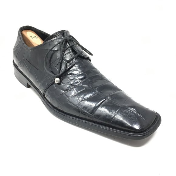 Mauri Oxfords Shoes Size 9 Black Full Alligator